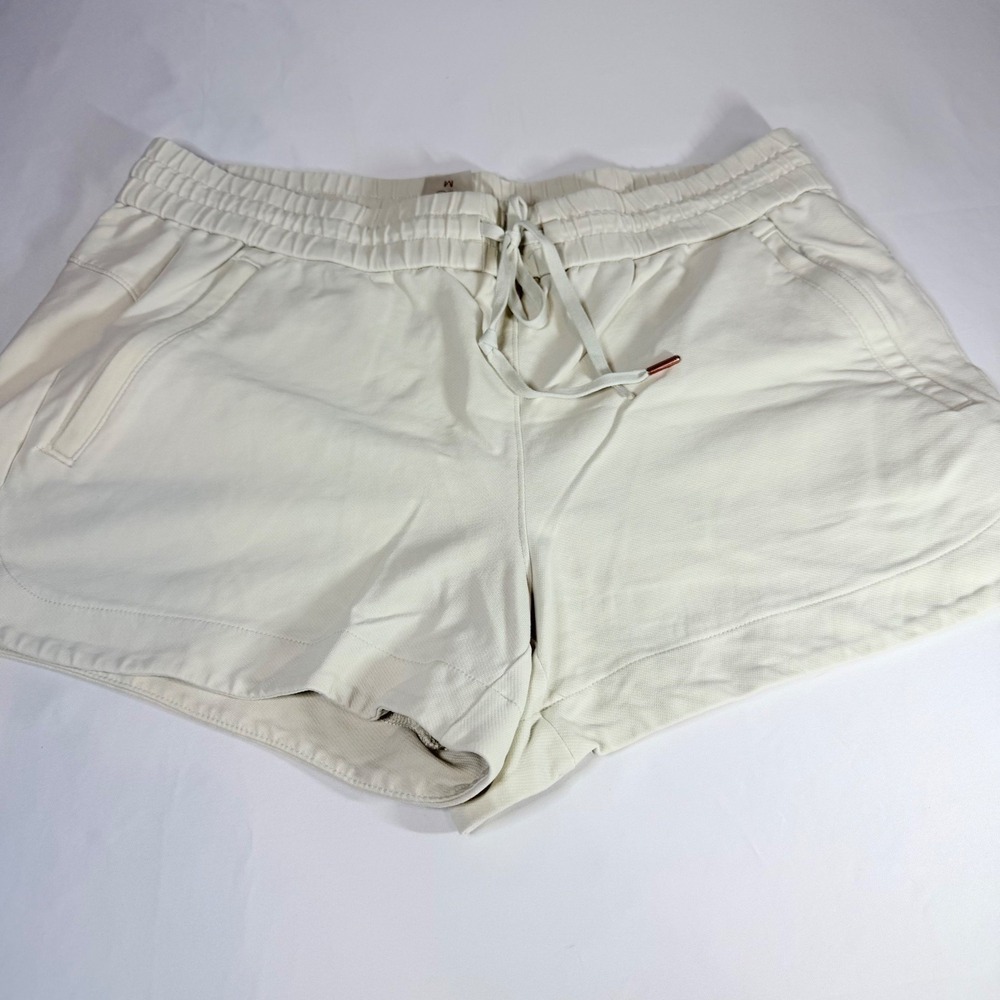 CALIA BY CARRIE UNDERWOOD Shorts Women's M Ivory Drawstring Pockets Stretch